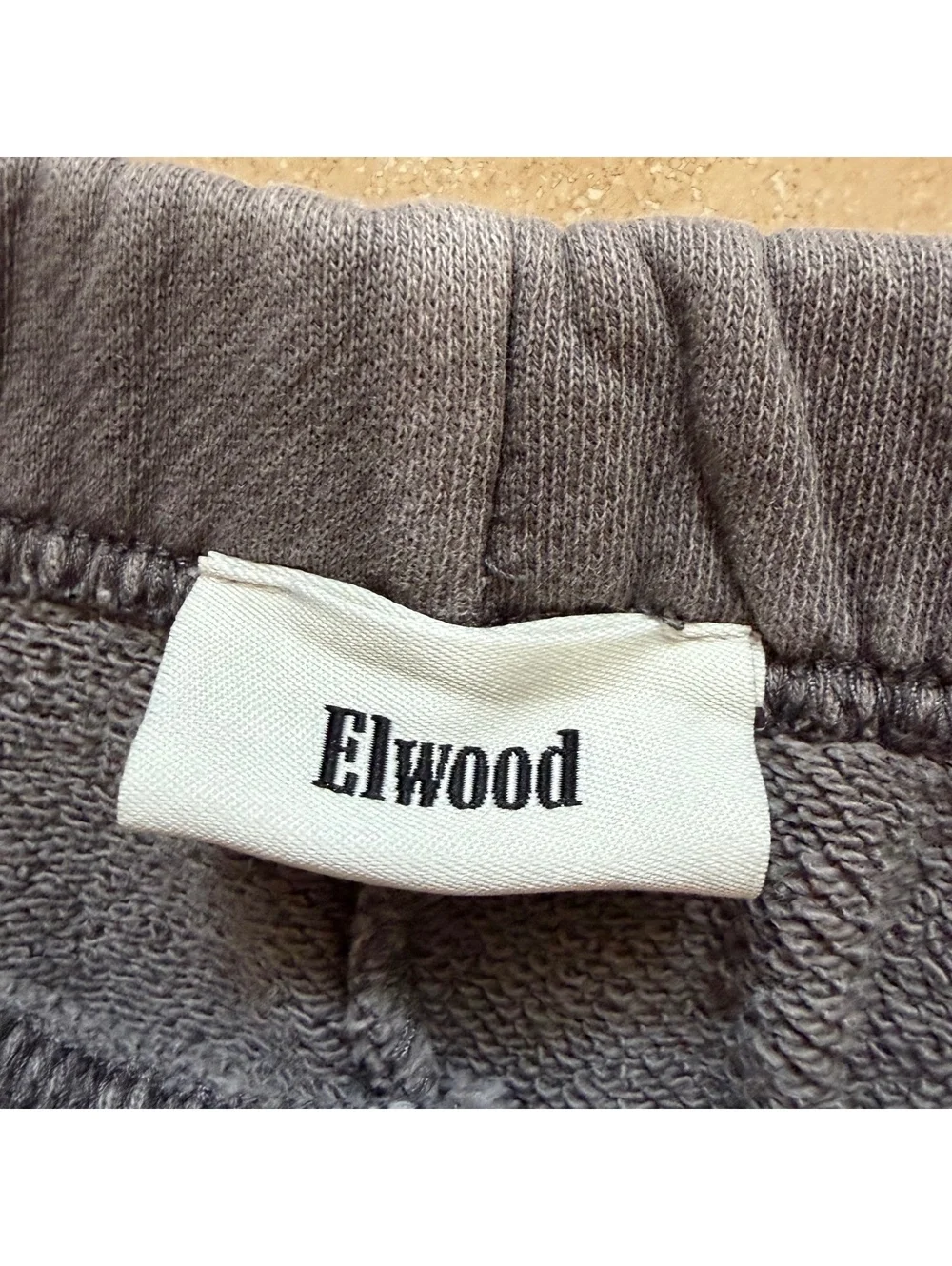 Elwood Core Sweat Shorts Terry Organic Cotton Drawstring Pockets Gray Men Small